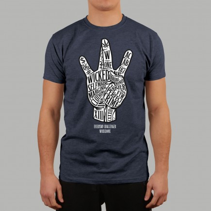 T-shirt Hand Sign Navy